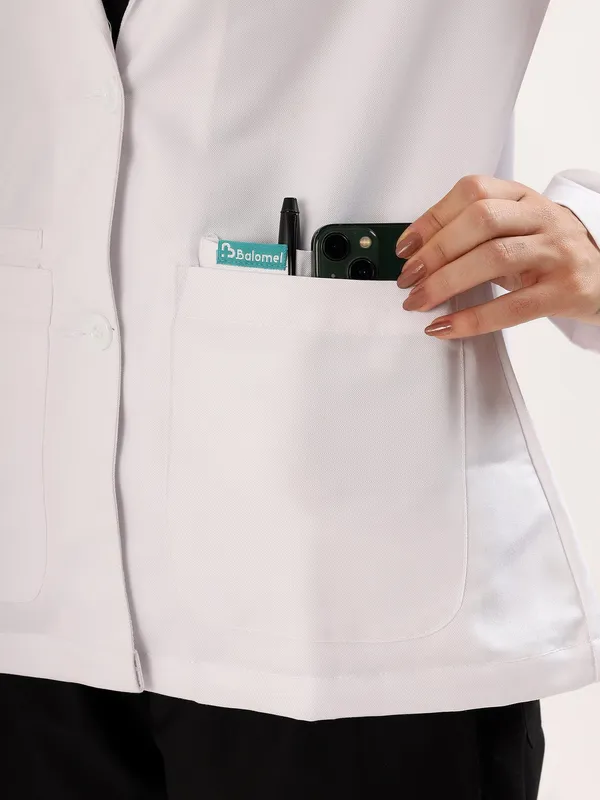 Balomel_CORE_|_Hidden_Pockets_|_Ultra_Soft_|_Short_Lab_Coat_For_Women