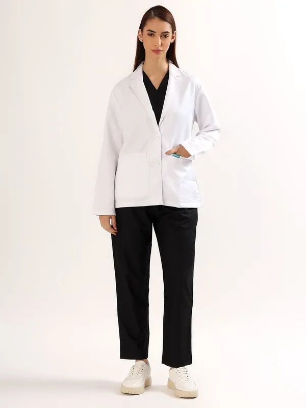 Balomel_CORE_|_Hidden_Pockets_|_Ultra_Soft_|_Short_Lab_Coat_For_Women