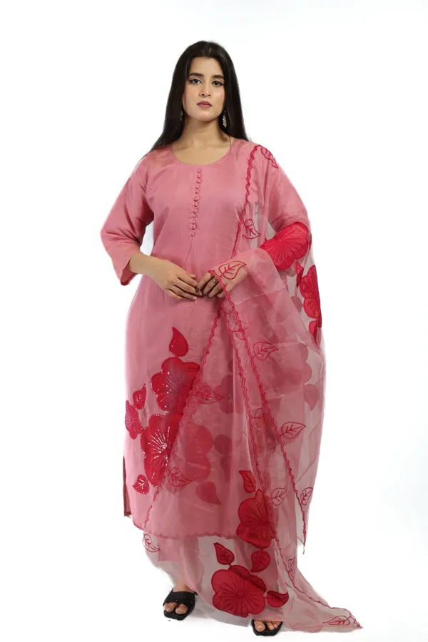 Peach_Premium_Quality_Kurta_Set_For_Women