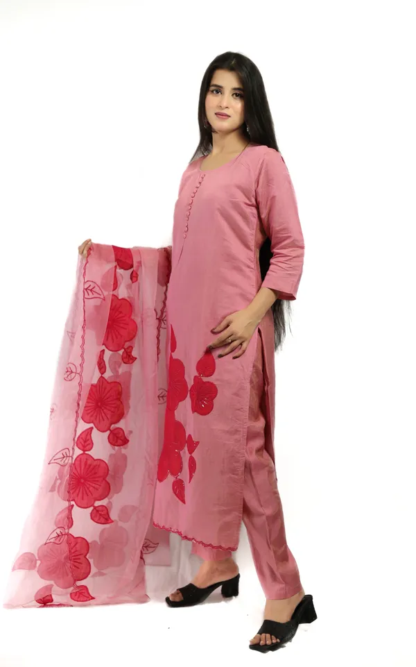 Peach_Premium_Quality_Kurta_Set_For_Women