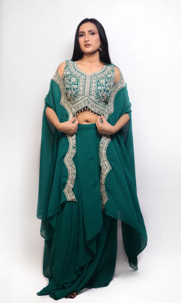Green_Elegant_Ethnic_Embellished_Co_ord_with_Shrug