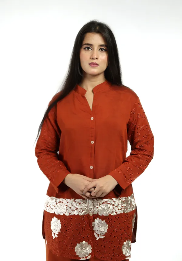 Orange_Premium_Quality_Co-Ord_Set_For_Women