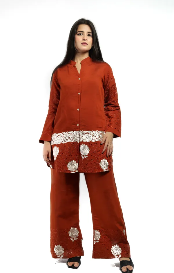 Orange_Premium_Quality_Co-Ord_Set_For_Women