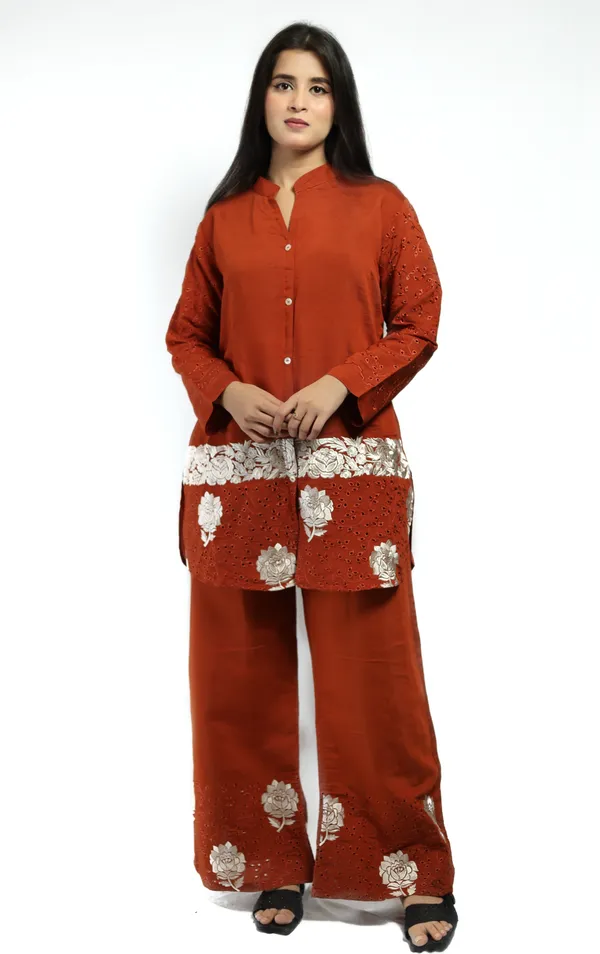 Orange_Premium_Quality_Co-Ord_Set_For_Women