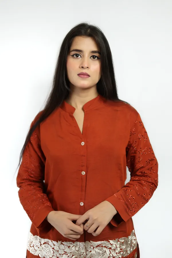 Orange_Premium_Quality_Co-Ord_Set_For_Women