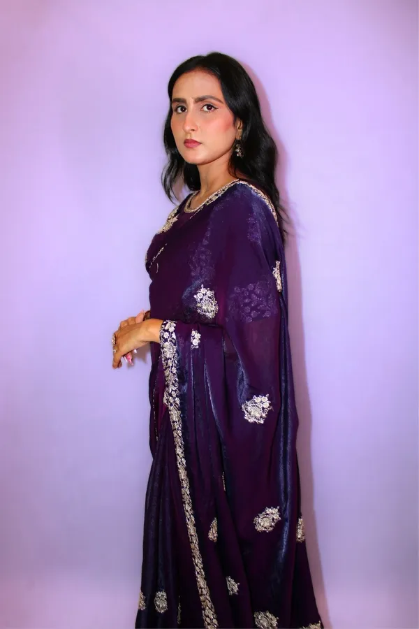 Purple_Saree_With_Stitched_Blouse_For_Women