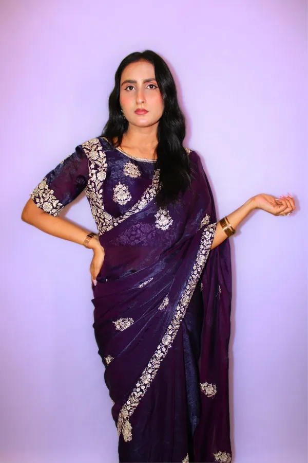 Purple_Saree_With_Stitched_Blouse_For_Women
