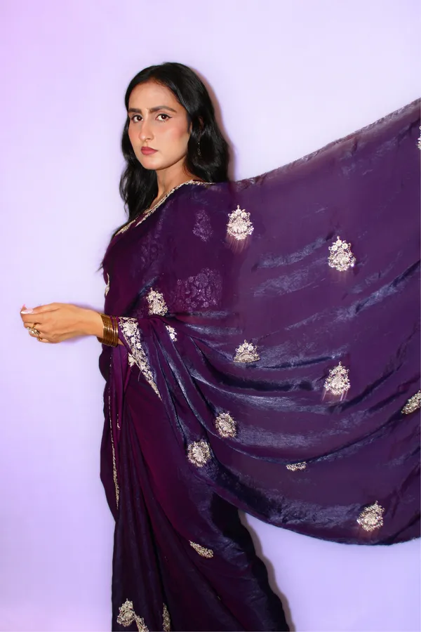 Purple_Saree_With_Stitched_Blouse_For_Women