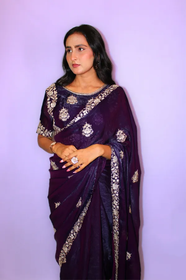 Purple_Saree_With_Stitched_Blouse_For_Women