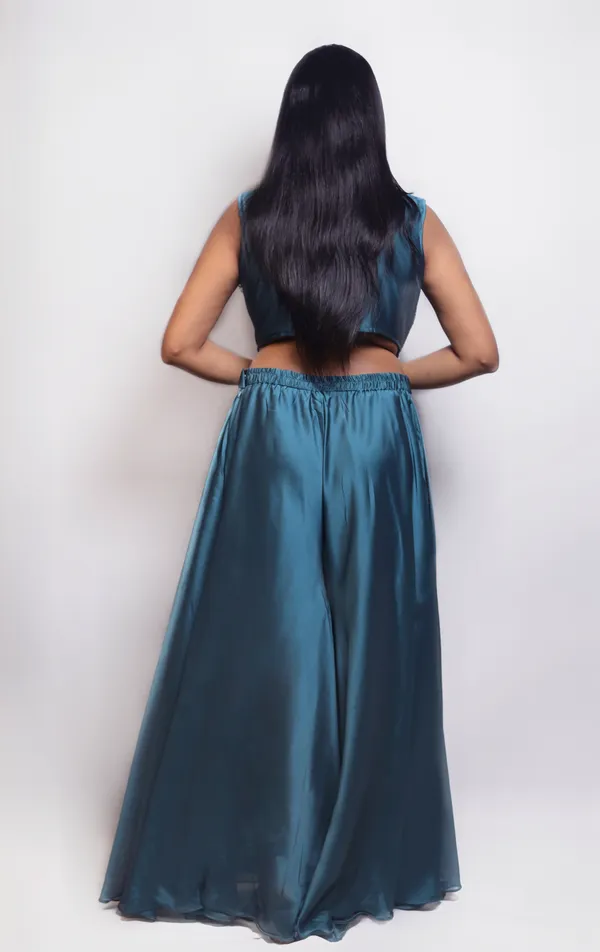 Teal_Blue_Sequin_Embellished_Co-ord_with_Dupatta