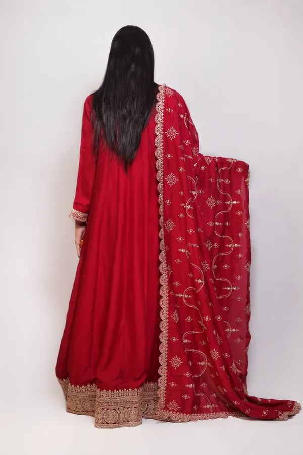 Red_Embroidered_Chinon_Anarkali_Suit_With_Dupatta_and_Padded_Bust