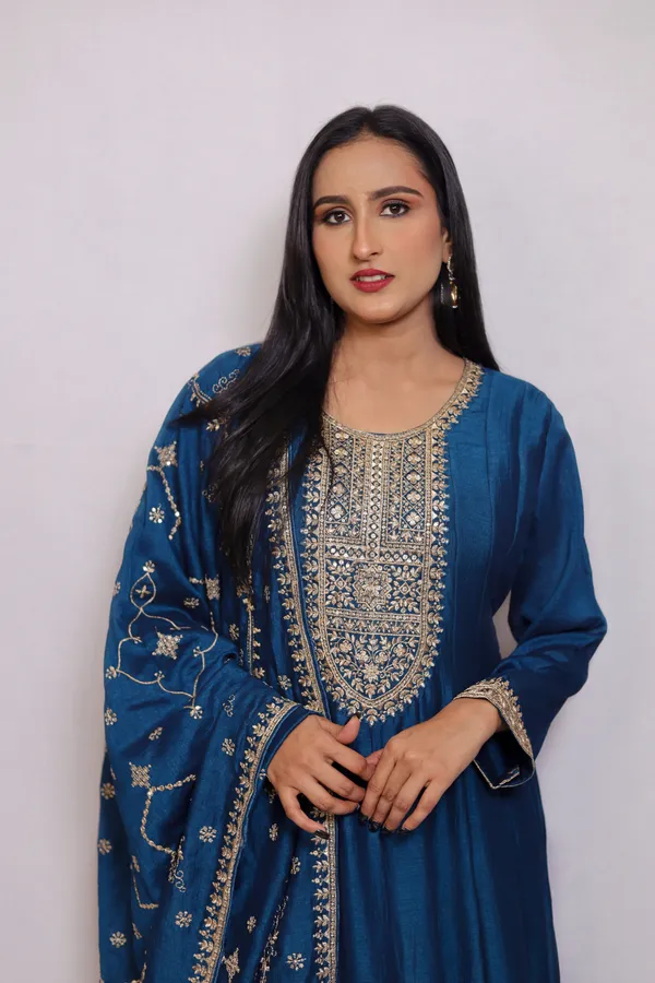 Blue_Embroidered_Chinon_Anarkali_Suit_With_Dupatta_and_Padded_Bust