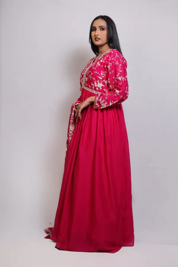 Pink_Embroidered_Chinon_Anarkali_Suit_With_Dupatta_and_Padded_Bust