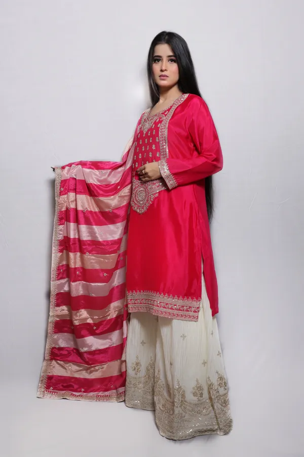 Pink_Silk_Sharara_Set_With_duppataFor_Women