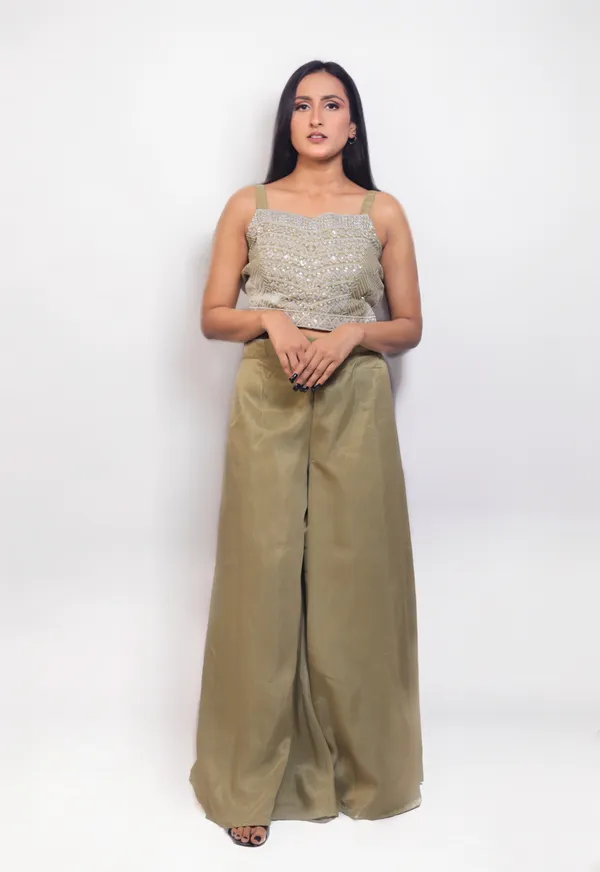 Olive_Chinnon_Embellished_Co-ord_With_Shrug