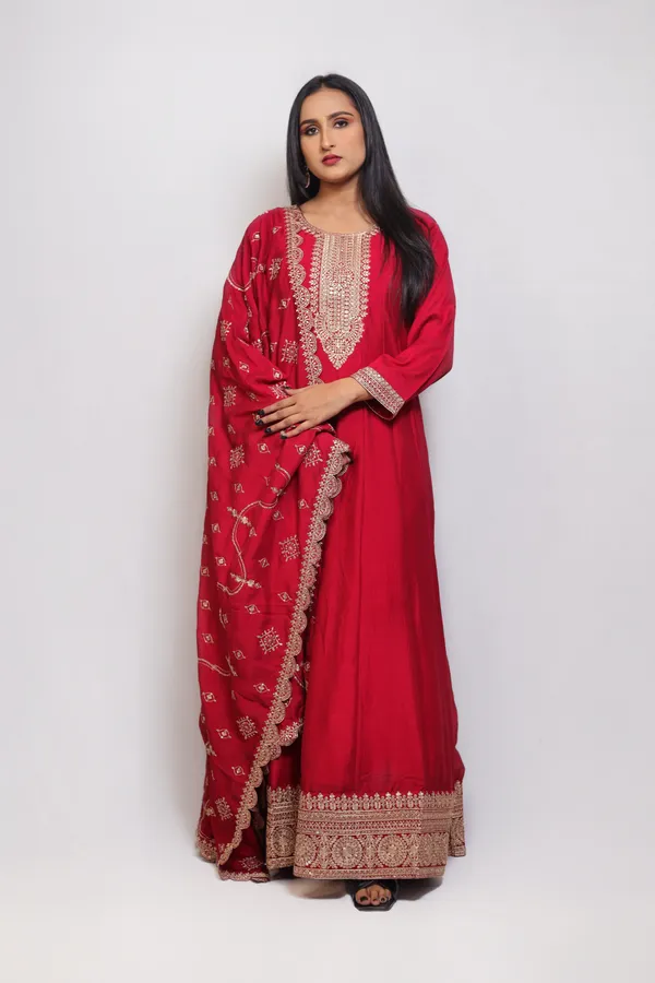 Red_Embroidered_Chinon_Anarkali_Suit_With_Dupatta_and_Padded_Bust