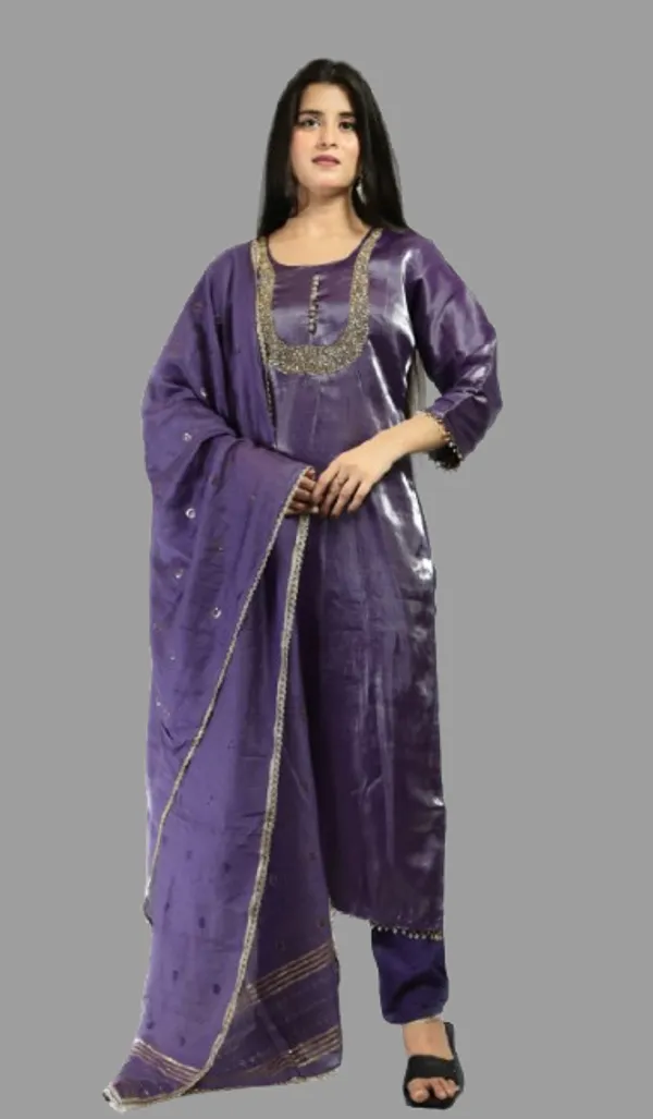 Purple_Premium_Quality_Kurta_Set_with_Duppata__For_Women