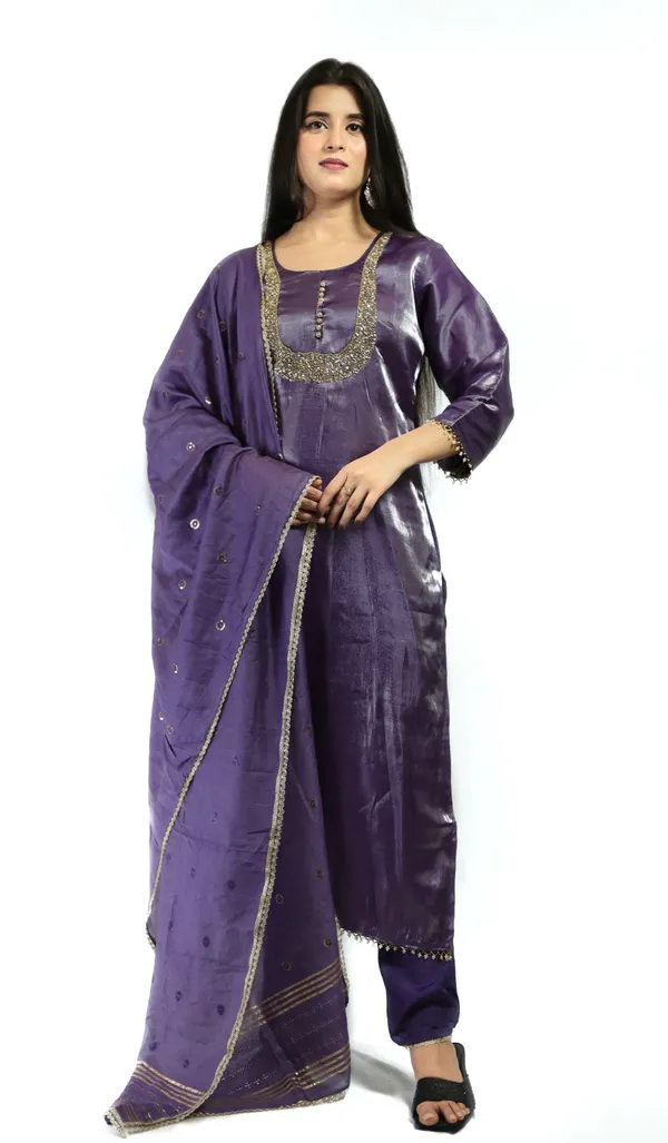 Purple_Premium_Quality_Kurta_Set_with_Duppata__For_Women