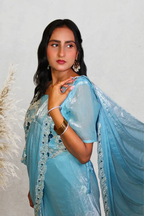 Ice_Blue_Ready_To_Wear_Saree_For_Women
