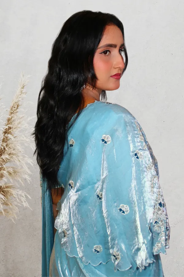 Ice_Blue_Ready_To_Wear_Saree_For_Women