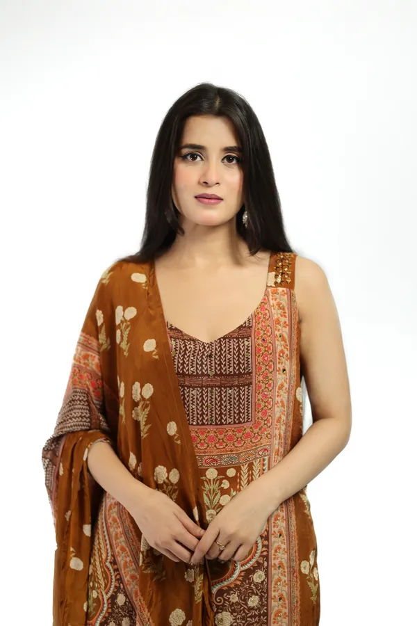 Brown_Premium_Quality_Kurta_Set_With_Duppata