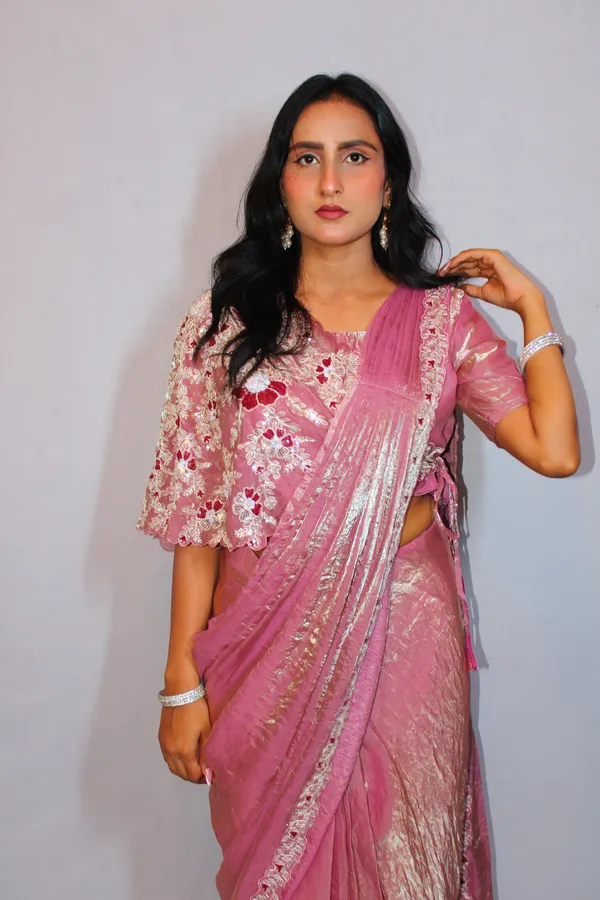 Pink_Ready_To_Wear_Saree_For_Women