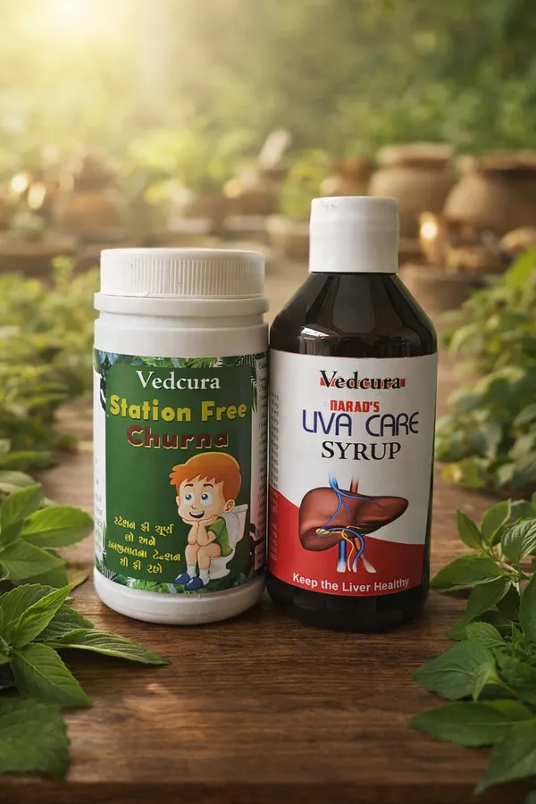 Green_Premium_Ayurvedic_Herbal_Liver_Care_Syrup_Vedcura_Liver_Syrup_And_Brown_Premium_Ayurvedic_Herbal_Powder_For_Women_Pack_Of_2