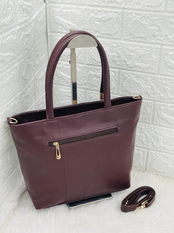 Brown_Premium_Polyurethane_Hand_Bag_For_Women