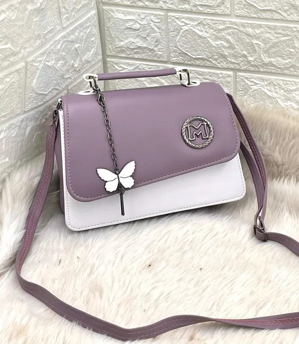 Purple_Premium_Polyurethane_Cross_Body_Bag_For_Women