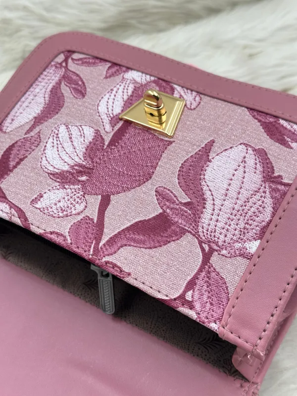 Dark_Pink_Premium_Polyurethane_Cross_Body_Bag_For_Women