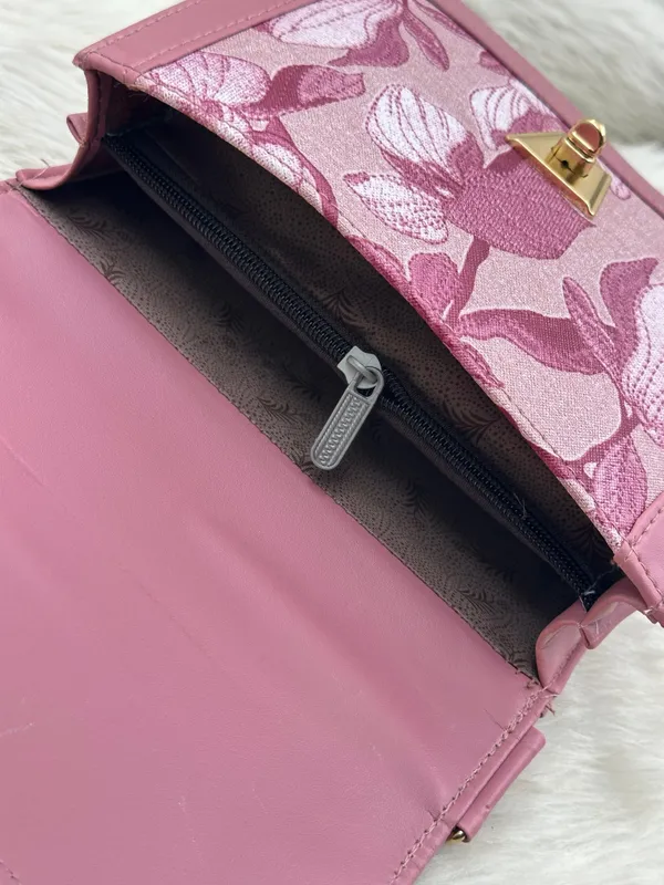 Dark_Pink_Premium_Polyurethane_Cross_Body_Bag_For_Women