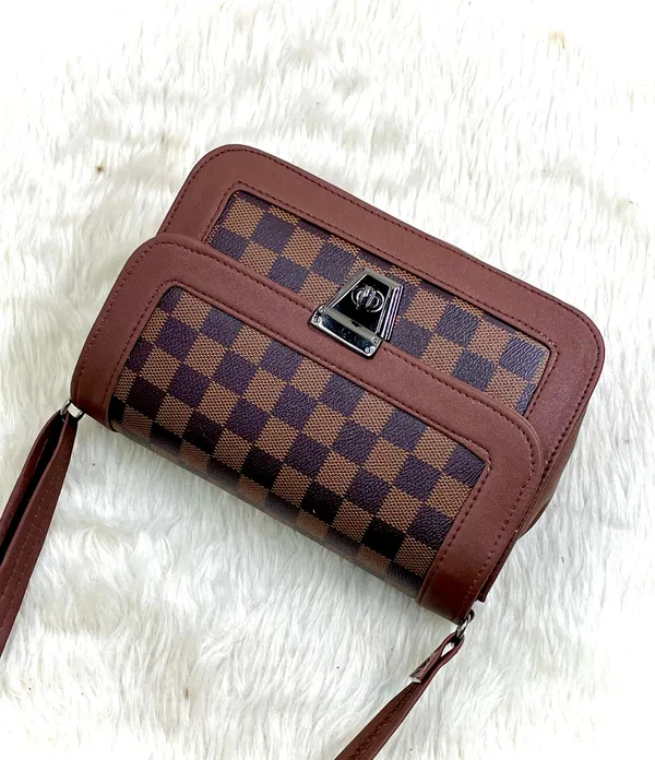 Brown_Premium_Polyurethane_Cross_Body_Bag_For_Women