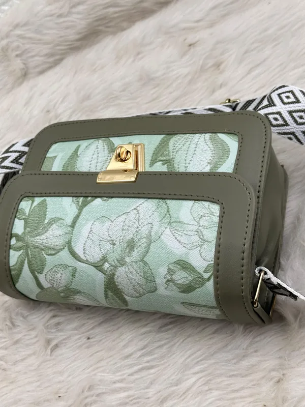 Green_Premium_Polyurethane_Cross_Body_Bag_For_Women