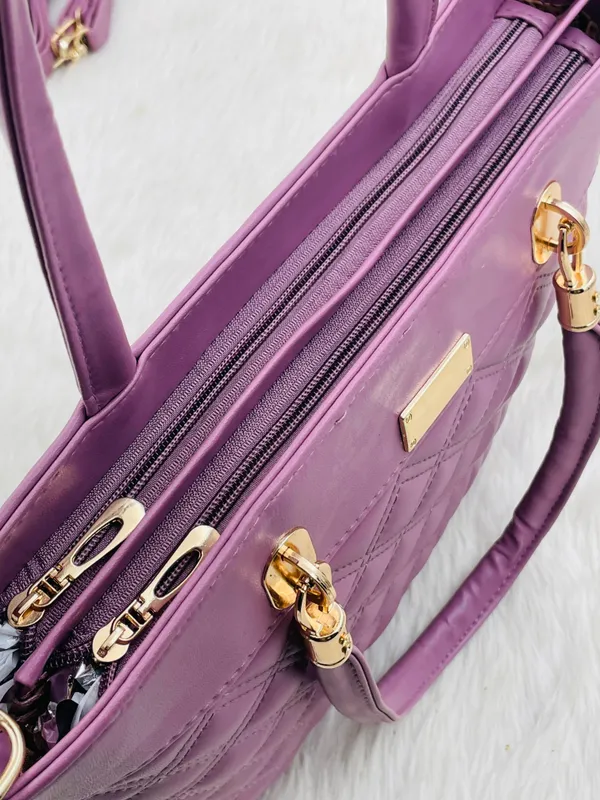 Lavendar_Premium_Polyurethane_Hand_Bag_For_Women
