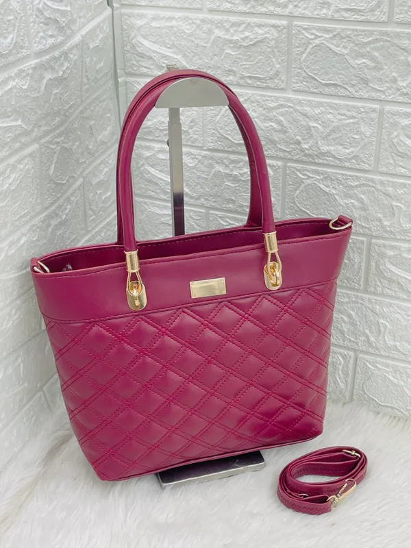 Maroon_Premium_Polyurethane_Hand_Bag_For_Women
