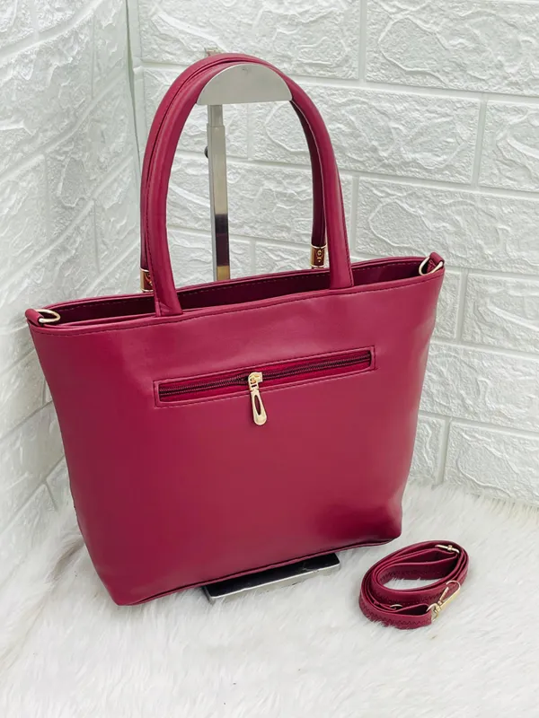 Maroon_Premium_Polyurethane_Hand_Bag_For_Women