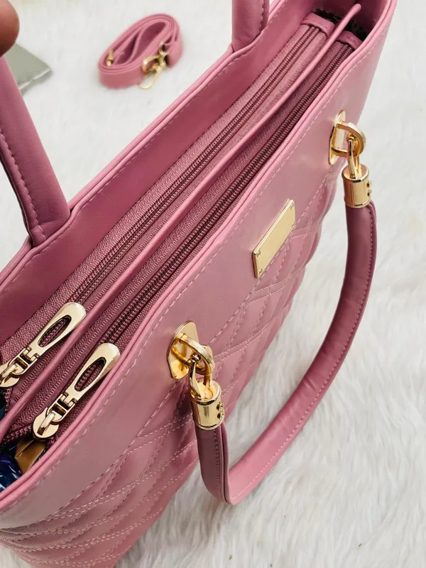 Pink_Premium_Polyurethane_Hand_Bag_For_Women