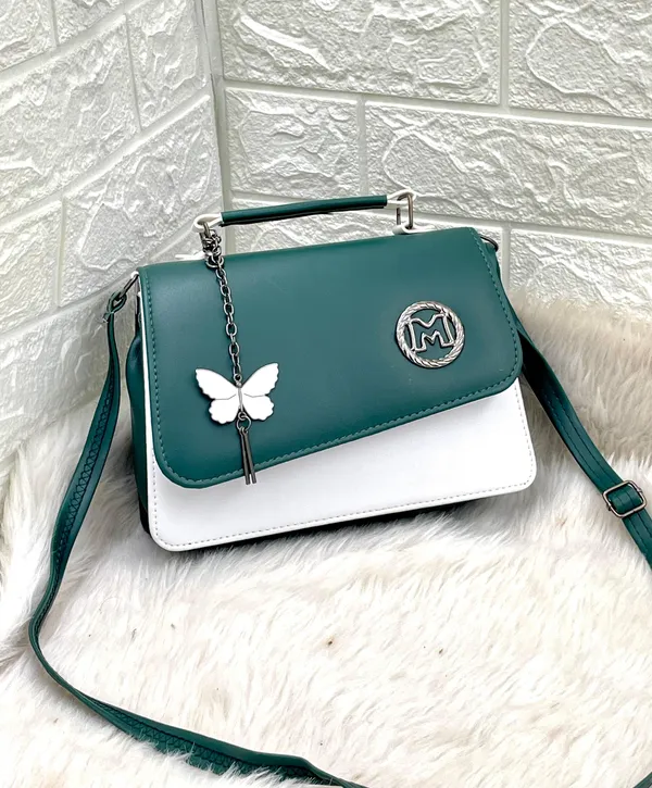 Green_Premium_Polyurethane_Cross_Body_Bag_For_Women