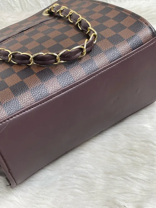 Brown_Premium_Polyurethane_Cross_Body_Bag_For_Women