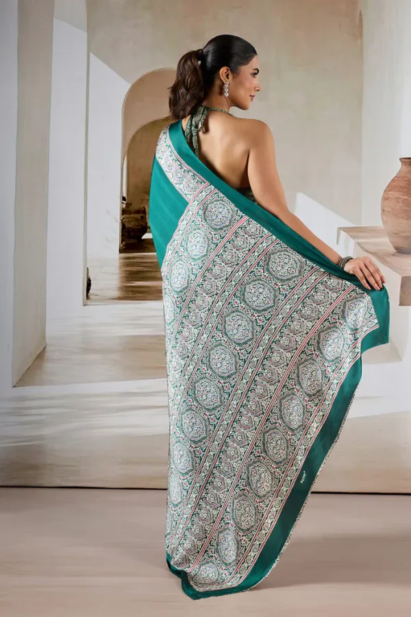 Ainsley_Green_Ajrakh_Printed_Satin_Crepe_Silk_Saree