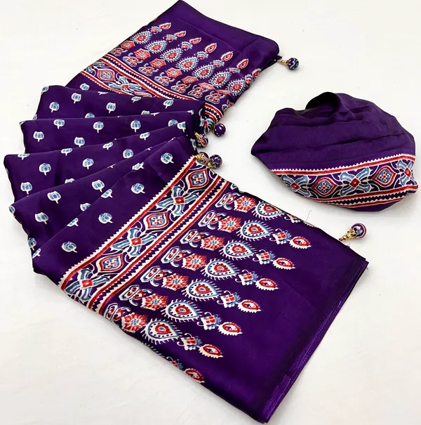 Jamun_Purple_Jamun_Ajrakh_Printed_Satin_Gaji_Silk_Saree_For_Women
