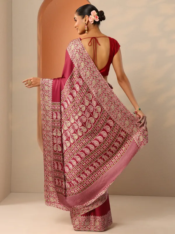 Red_Solid_Satin_Saree_With_Unstitched_Blouse_Piece_(7)