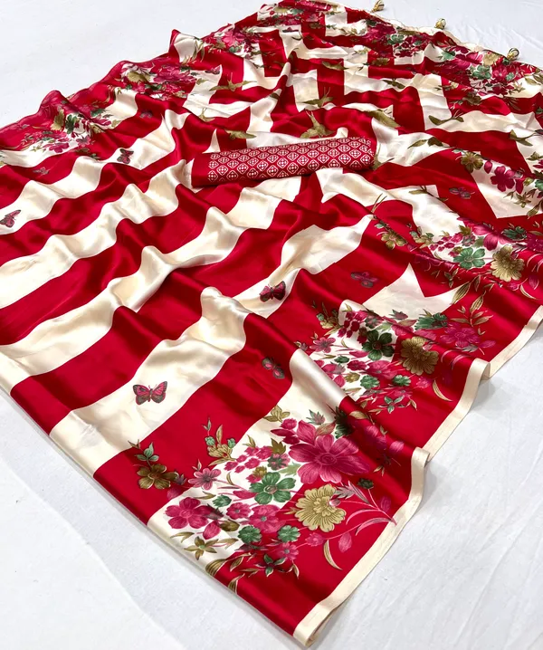 Red_and_Cream_Floral__Ajrakh_Printed_Silk_Saree
