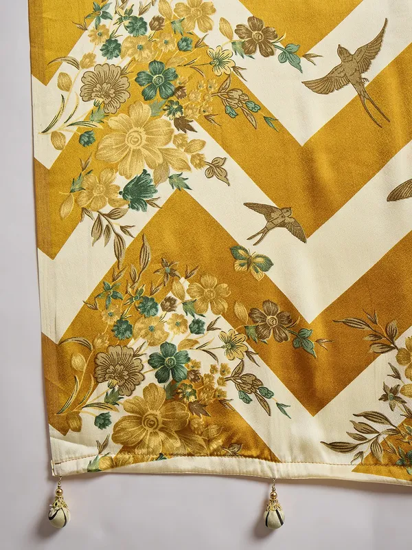 Super_extravagant_Mustard_Ajrakh_Printed_Semi_Modal_Silk_Saree_With_Lagniappe_Blouse_Piece