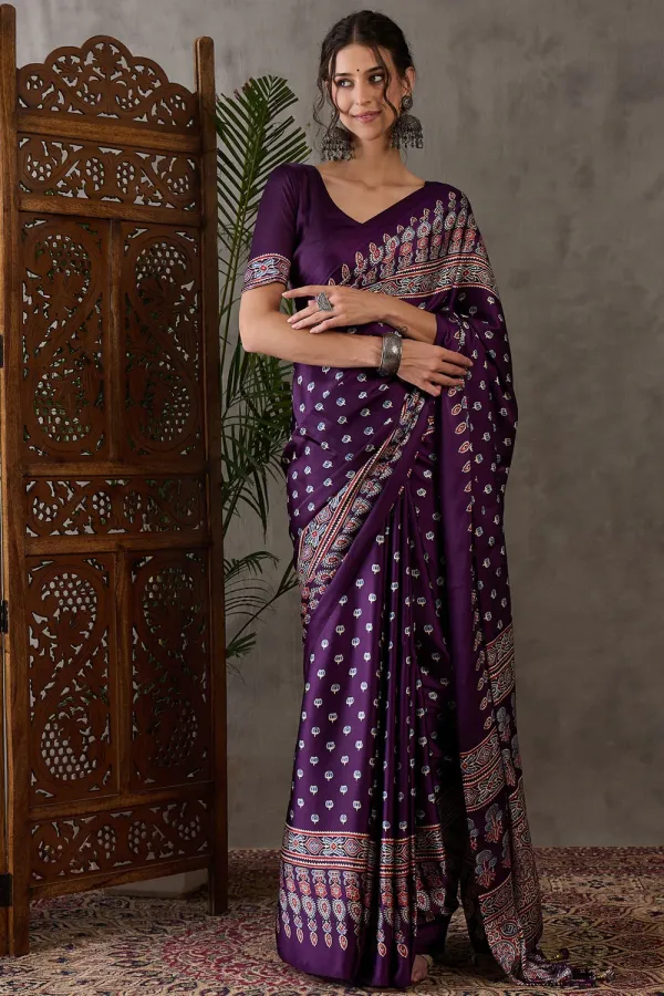 Jamun_Purple_Jamun_Ajrakh_Printed_Satin_Gaji_Silk_Saree_For_Women