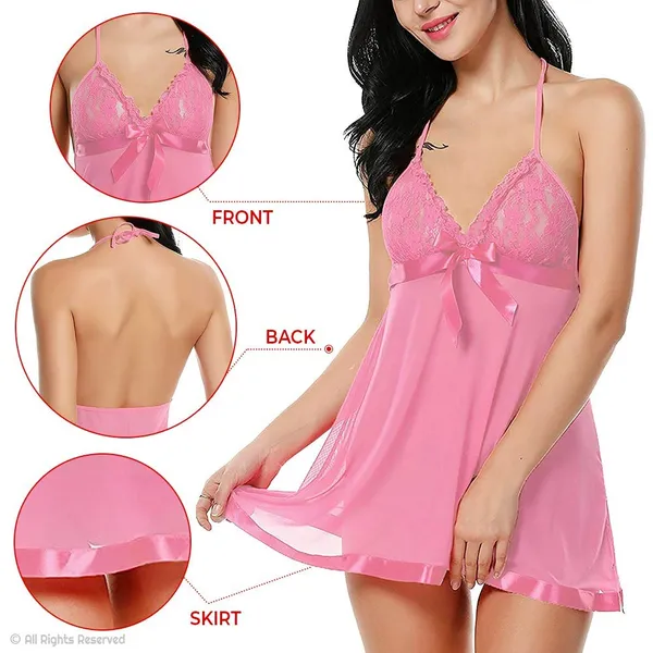 Pink_Net_Premium_Babydoll_Sleepwear_For_Women
