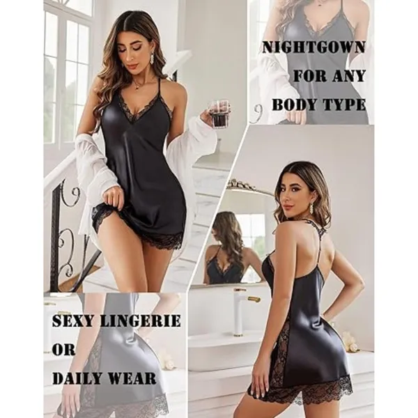 Black_Satin_Premium_Babydoll_Dress_For_Women