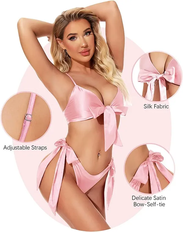 Pink_Satin_Premium_Bikini_Set_For_Women