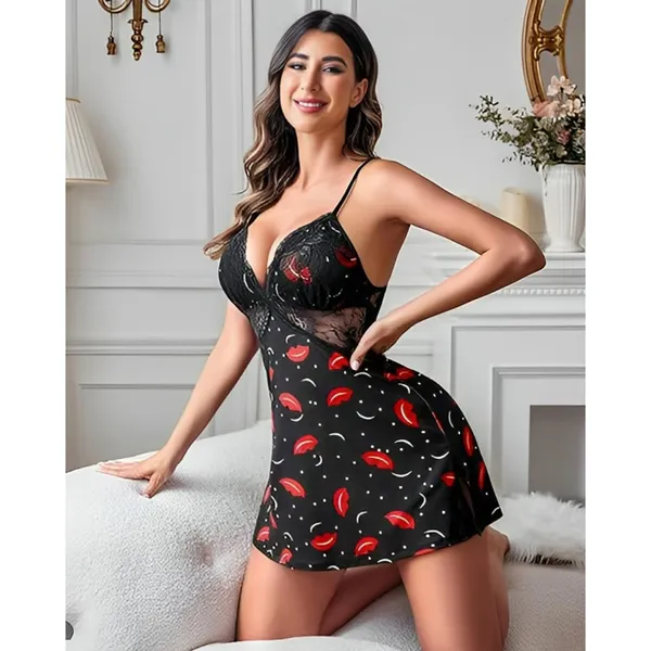 Hotblack_Lycra_Premium_Nightdress_For_Women