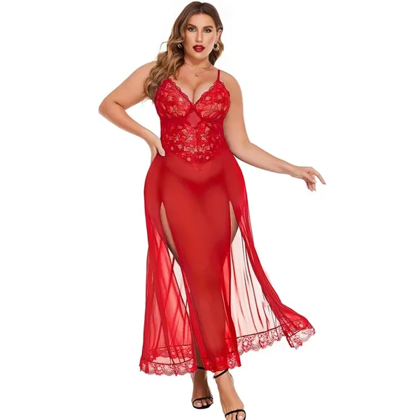 Red_Net_Premium_Babydoll_Dress_For_Women